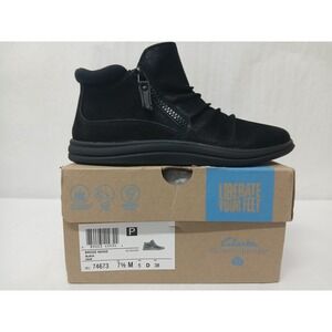 Clarks Cloudsteppers Breeze Range Black Ankle Boot 74673‎ Women's 7.5M Side Zip